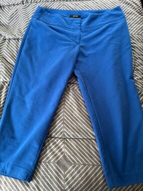 Apt. 9 Cobalt Blue Capris with Metal Tab Closures